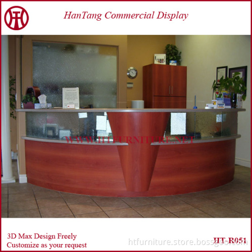 High Standard modern round curved shop counter